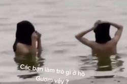 Thông tin 2 thiếu nữ tắm ở Hồ Gươm là không chính xác