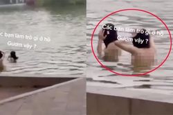 Hai người tắm ở Hồ Gươm: Đưa tin 'fake', bị phạt sao?