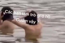 'Nghi án' clip 2 người 'tắm tiên' ở hồ Hoàn kiếm chỉ là sản phẩm cắt ghép để câu veiw