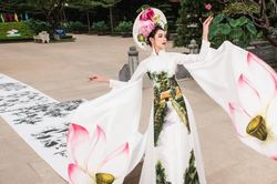 Bộ hình áo dài đặc biệt thực hiện trên quê hương Bác Hồ