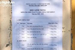 Hơn 9.000 học sinh lớp 5 thành phố Vinh kiểm tra định kỳ cuối năm