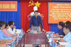 Ông Đinh Văn Thiệu - Phó Chủ tịch UBND tỉnh Khánh Hòa: Làm việc với UBND huyện Khánh Vĩnh về việc triển khai thực hiện 2 chương trình mục tiêu quốc gia