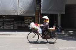 Giữa cái nắng 'thiêu đốt', người lao động Hà Nội gồng mình mưu sinh