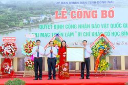 Đàn đá Bình Đa được công nhận bảo vật quốc gia