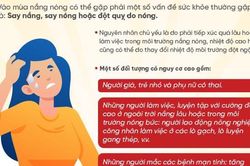 Cách xử trí vấn đề sức khỏe trong mùa nắng nóng