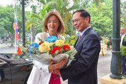 Bộ trưởng Ngoại giao Bùi Thanh Sơn đón, hội đàm với Phó Thủ tướng, Bộ trưởng Ngoại giao Slovenia Tanja Fajon