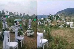 Bắt chước làm đám cưới theo kiểu hòa mình với thiên nhiên, cặp đôi khiến dân tình tá hỏa vì trông 'sợ sợ'