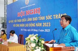 Lãnh đạo tỉnh Sóc Trăng gặp gỡ, đối thoại với công nhân lao động