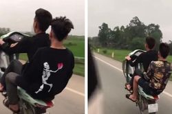 Xử phạt nhóm quái xế 'bốc đầu' xe máy ở Ba Vì