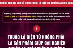 Thuốc lá điện tử không phải là sản phẩm giúp cai nghiện thuốc lá điếu thông thường