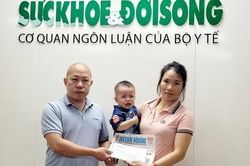 Gần 27 triệu đồng đến với bé trai không có hậu môn, bị bệnh tim