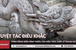 Thành bậc đá Điện Kính Thiên: Tuyệt tác điêu khắc thời Lê Trung Hưng