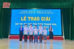 5 thí sinh giành giải nhất Hội thi tin học trẻ năm 2023