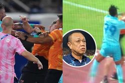 Bóng đá Thái Lan lại 'xấu xí' khi đồng đội của Bunmathan đấm vào mặt trợ lý CLB đối thủ và nhận ngay cái kết cực đắng
