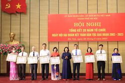 Hà Nội tổng kết 20 năm tổ chức Ngày hội Đại đoàn kết toàn dân tộc
