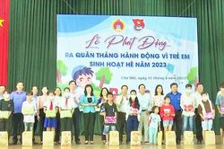 Ra quân Tháng hành động vì trẻ em và sinh hoạt hè năm 2023 ở Chợ Mới