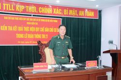 Kiểm tra kết quả thực hiện Quy chế dân chủ cơ sở tại Lữ đoàn Thông tin 21 BĐBP