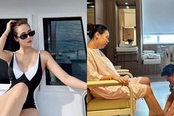 Cường Đô La ân cần chăm vợ mới sinh, Huyền Lizzie sexy nóng bỏng