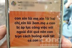 Thanh niên chết treo cổ trên cột điện cao thế sau khi đăng Facebook xin lỗi mẹ