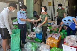 Thu giữ 1,5 tấn thực phẩm đông lạnh không rõ nguồn gốc