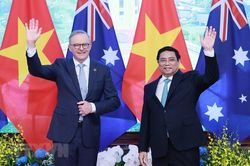 Thủ tướng Phạm Minh Chính chủ trì lễ đón chính thức Thủ tướng Australia