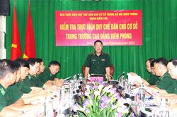 Kiểm tra kết quả thực hiện Quy chế dân chủ cơ sở tại Trường Cao đẳng Biên phòng