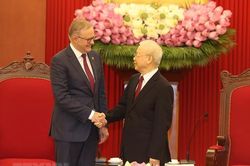 Tổng Bí thư Nguyễn Phú Trọng tiếp Thủ tướng Australia Anthony Albanese