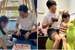 'Xả vai' doanh nhân, Cường Đô La dành thời gian chăm sóc con gái cưng