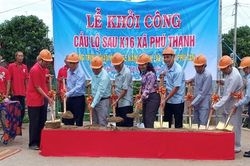 Xã Phú Thạnh khởi công xây dựng cầu Lộ Sau K16 kinh phí hơn 2 tỷ đồng