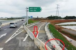Ngổn ngang, tai nạn tại công trường nút giao cao tốc Bắc-Nam