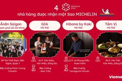 4 nhà hàng nhận sao Michelin nhờ món ăn chất lượng cao