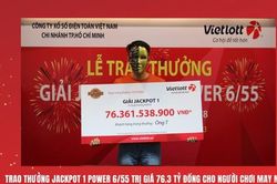 Lộ diện người chơi may mắn trúng giải Vietlott hơn 76 tỷ đồng