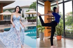 Quách Thu Phương giữ vóc dáng gọn gàng nhờ chăm tập Yoga