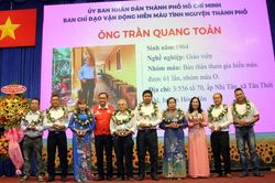 Thành phố Hồ Chí Minh: Tôn vinh người hiến máu tiêu biểu năm 2023