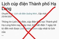 Cảnh báo xuất hiện website lạ thông tin sai về lịch ngừng giảm cung cấp điện