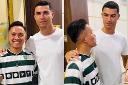 VĐV tâng bóng Đỗ Kim Phúc hiện thực hóa giấc mơ khi gặp được Ronaldo, netizen: 'Đỉnh của chóp'