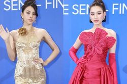 Dàn Hoa - Á hậu đọ sắc trên thảm đỏ Chung khảo Miss World Vietnam 2023
