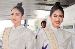 Hoa hậu Chuyển giới Philippines lên đường thi quốc tế, zoom cận nhan sắc có soi được khuyết điểm?