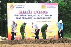 Khởi công xây dựng trụ sở Công an xã đầu tiên ở Đại Từ, Thái Nguyên