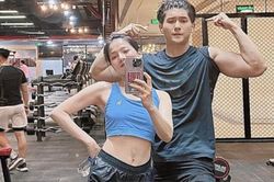 Lệ Quyên thể hiện rõ 'tinh thần thể dục', nở nụ cười hạnh phúc cạnh Lâm Bảo Châu