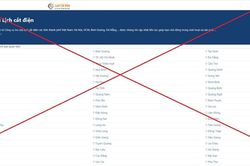 Xuất hiện website lạ thông tin sai về lịch ngừng, giảm cung cấp điện