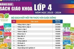 Giá sách giáo khoa các lớp lần đầu triển khai chương trình GDPT mới năm học 2023 - 2024