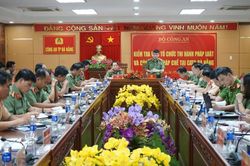 Bộ Công an kiểm tra công tác tổ chức thi hành pháp luật và công tác pháp chế tại Công an TP Đà Nẵng