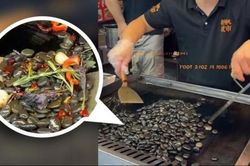 Trung Quốc: Cộng đồng mạng 'phát sốt' với món ăn chế biến bằng những viên sỏi đá xào ớt