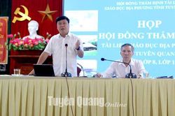Thẩm định tài liệu giáo dục địa phương tỉnh Tuyên Quang lớp 4, lớp 8 và lớp 11