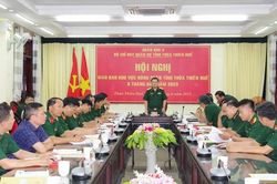 Giao ban khu vực đóng quân canh phòng 6 tháng đầu năm 2023.