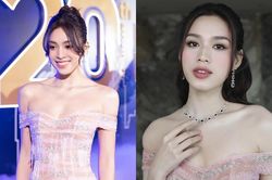 Tiểu Vy lại mặc đụng hàng với Đỗ Thị Hà, Hoa hậu nào nổi bật hơn nhờ kiểu tóc?