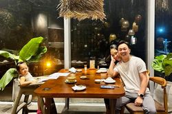 'Mẹ bỉm' Đàm Thu Trang tranh thủ hẹn hò ông xã Cường Đô la giữa lúc bận bịu chăm con trai