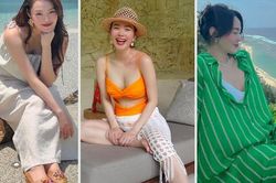 Bầu 6 tháng, Minh Hằng đi biển khiến fan trầm trồ mẹ bầu 'chanh sả' nhất nhì showbiz