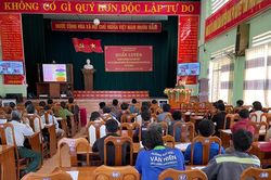 Huấn luyện nghiệp vụ PCCC cho lực lượng dân phòng huyện Đak Pơ
